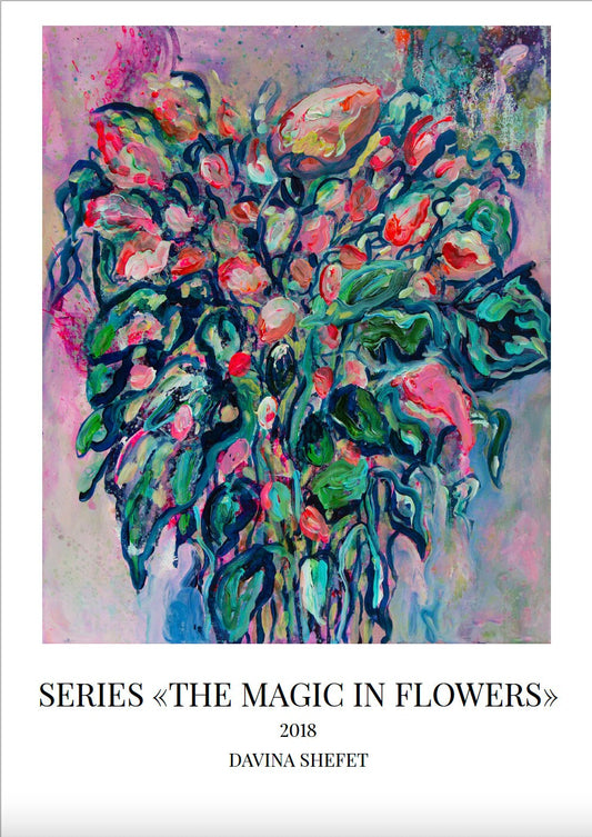 Abstract flowers art print