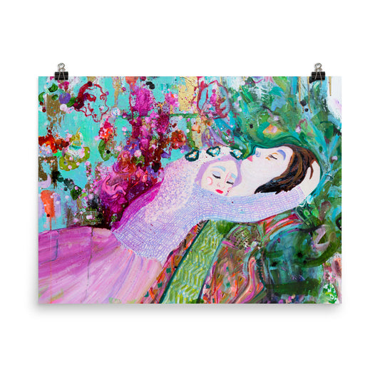Art print of a couple after their wedding