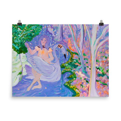 Art print of "Girl in Purple Water"
