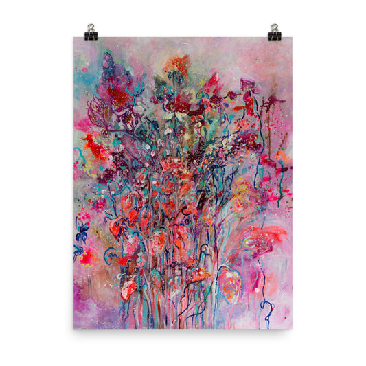 Art Print of Colorful Flower Bouquet - Davina Shefet Art Store